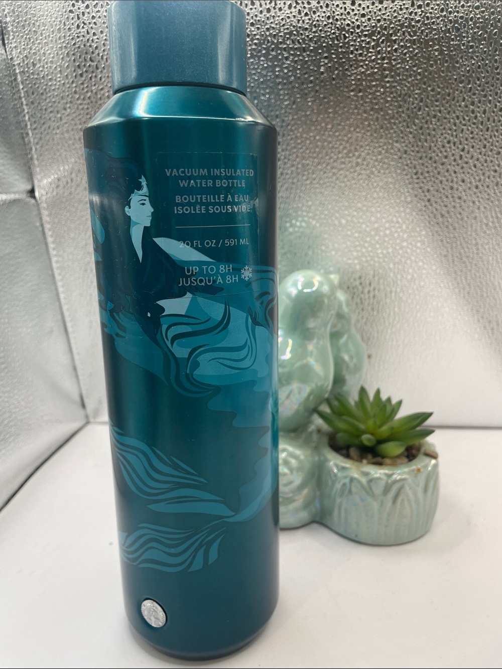 Starbucks Teal and Light Teal Vacuum Insulated Water Bottle